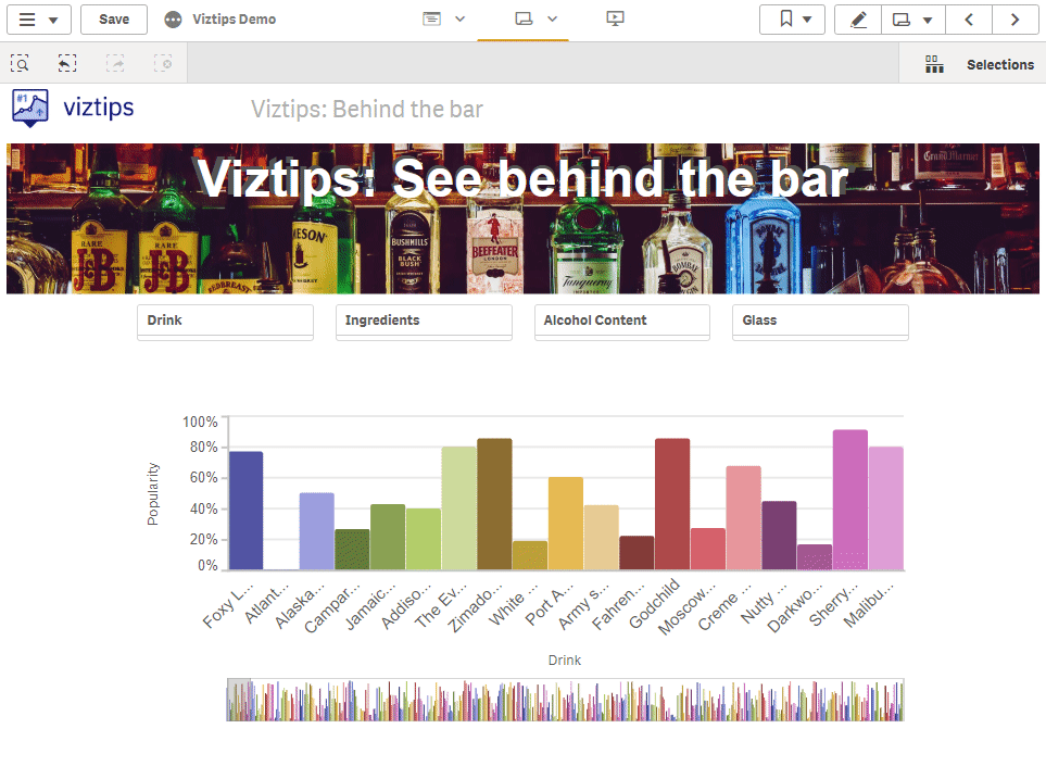 Viztips: see behind the bar